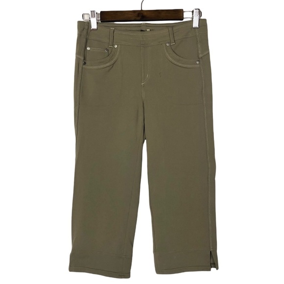 Kuhl Khaki Light Brown Cropped Capri Stretch Hiking Pants 8 - Picture 1 of 8